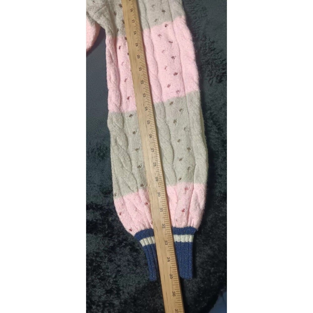 Torrid Pointelle Pullover Henley Sweater 2 Striped Preppy Academia Varsity Cozy - Picture 10 of 13